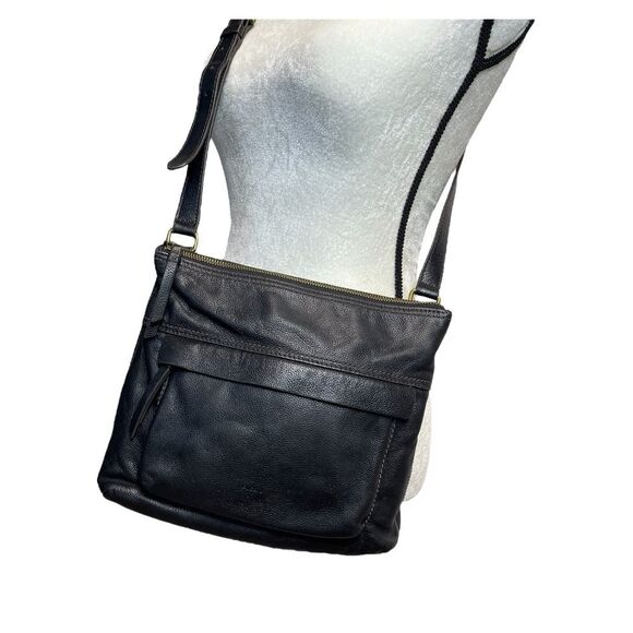 Fossil Black Leather Crossbody Bag - Picture 1 of 10